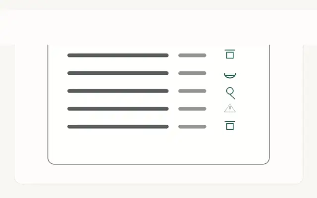 Checklist-style icons representing SFDA menu compliance review for calories, caffeine and high-salt information