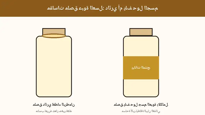 مقارنة بين ملصق دائري لغطاء البرطمان وملصق يلف حول جسم العبوة بالكامل