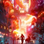 LumiPoster — سايبربانك — التنين الذهبي