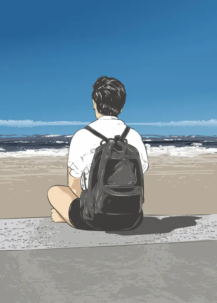 lumi-boards-anime-1c968bd6eb82e857-1.webp LumiPoster — Meditation on the seashore - Image 1