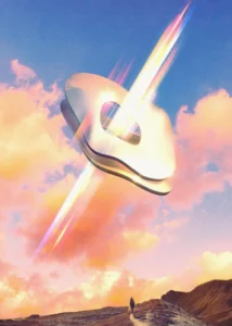 LumiPoster — قرص فضائي وقوس قزح