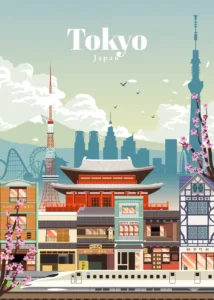 LumiPoster — Tokyo travel poster