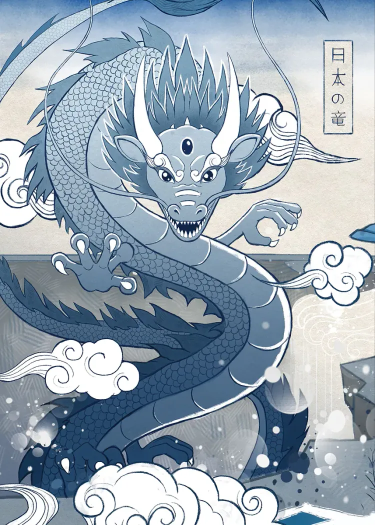lumi-boards-art-0377d060dc79c8dd-1.webp LumiPoster — Blue dragon and Japanese waves - Image 1