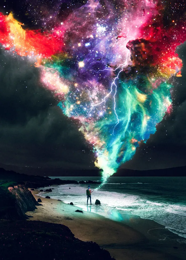 lumi-boards-art-070d55246de9c409 LumiPoster — شاطئ وشلال كوني - الصورة 1
