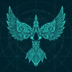 LumiPoster — غراب أزرق بزخارف