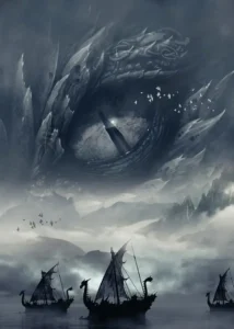 LumiPoster — Sea monster and ships