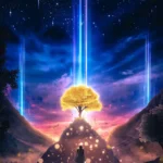 LumiPoster — Gold Tree - The Path of Light