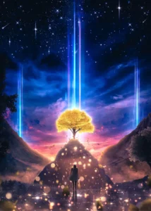 LumiPoster — شجرة الذهب — طريق النور