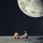 LumiPoster — Sitting under a giant moon