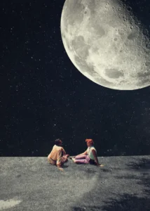 LumiPoster — Sitting under a giant moon