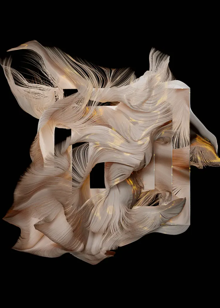 lumi-boards-art-11884e21b381d052 LumiPoster — تجريد لؤلؤي متشابك - الصورة 1