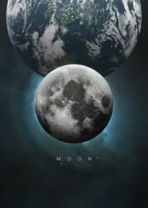 LumiPoster — Moon and Earth — two companions