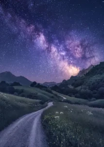 LumiPoster — Road under the Milky Way