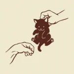LumiPoster — Kitten in hands