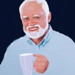 LumiPoster — Harold and a cup of coffee