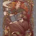 LumiPoster — قارئة بين الكتب والفطر
