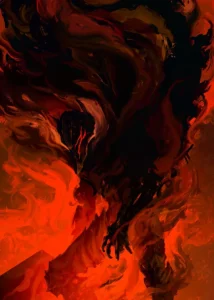 LumiPoster — A monster of flame