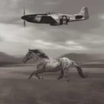 LumiPoster — Mustang between earth and sky