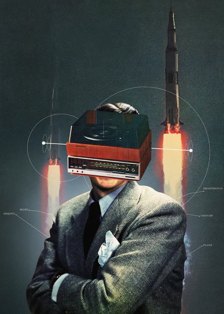lumi-boards-art-1ca817ff17e01331-1.webp LumiPoster — A man with a TV head and rockets - Image 1