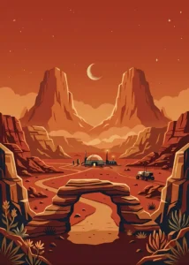 LumiPoster — Red Rocks Valley