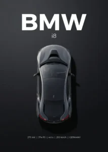 LumiPoster — بي إم دبليو i8 — منظور علوي
