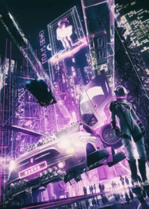 LumiPoster — شوارع النيون البنفسجي