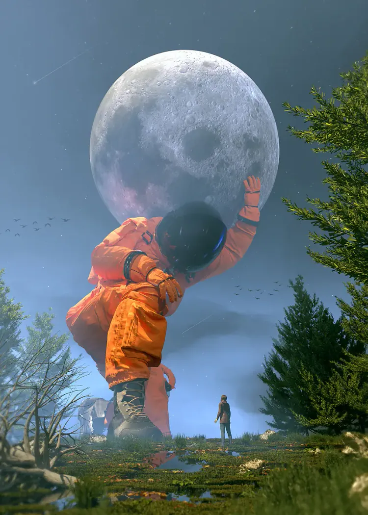 lumi-boards-art-2120ec099da8a79c-1.webp LumiPoster — Astronaut lifting the moon - Image 1