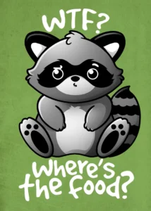 LumiPoster — Hungry raccoon