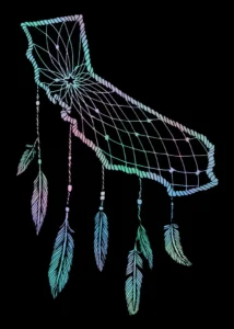 LumiPoster — Multicolored dream catcher