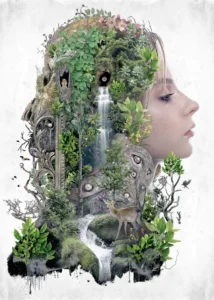 LumiPoster — بورتريه الغابة والشلال