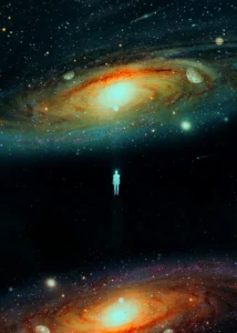 LumiPoster — A traveler between two galaxies