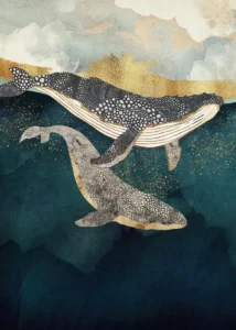 LumiPoster — A whale in gold colours