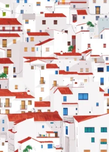 LumiPoster — White houses and red roofs