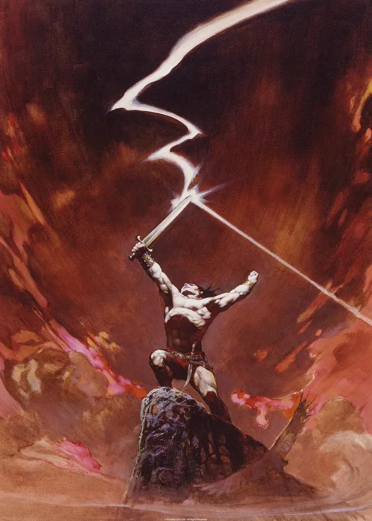 lumi-boards-art-23c668bba42723d5-1.webp LumiPoster — Warrior and lightning sword - Image 1