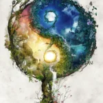 LumiPoster — Yin and yang tree