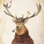 LumiPoster — A deer in a wool sweater
