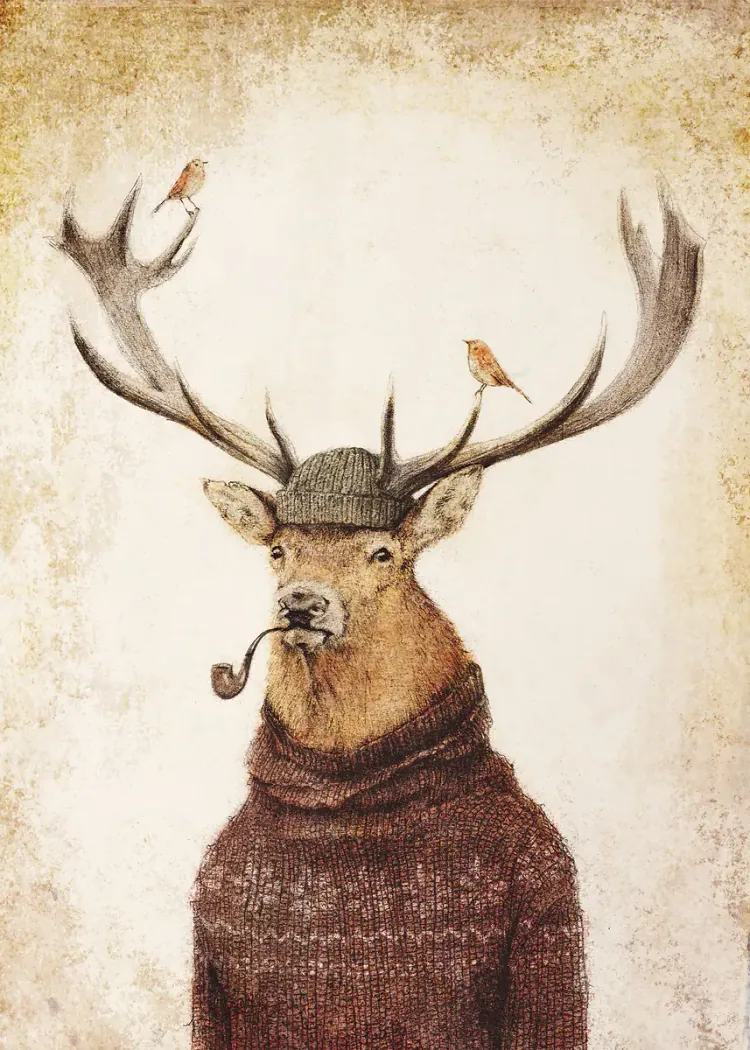 lumi-boards-art-24c728585b4e905a-1.webp LumiPoster — A deer in a wool sweater - Image 1