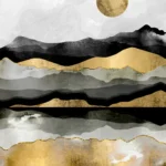 LumiPoster — Mountains of gold and black