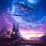 LumiPoster — Sharks in the sky