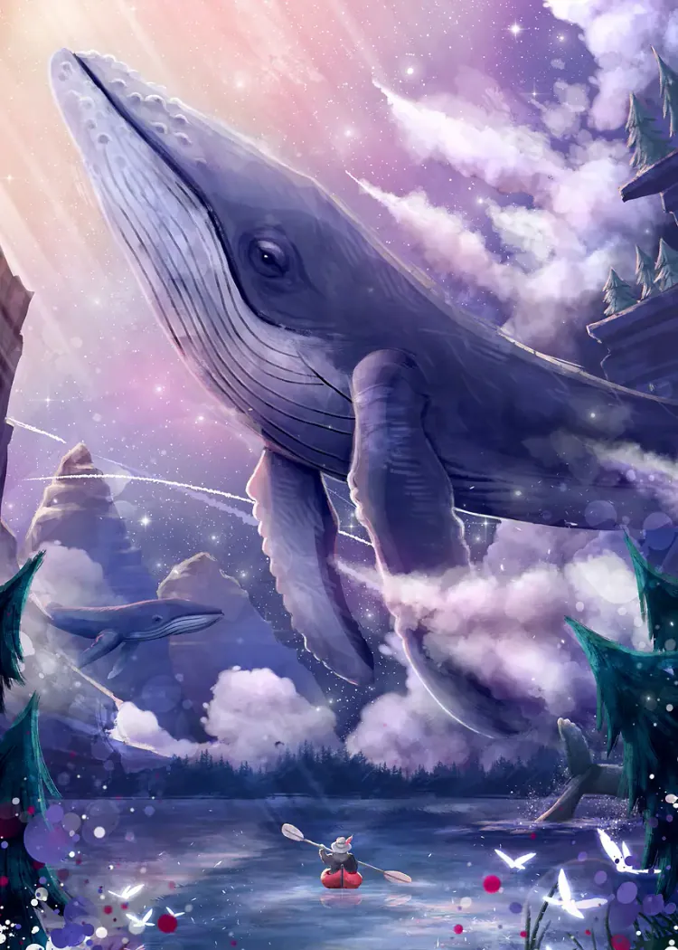 lumi-boards-art-2869e73805a64eb7-1.webp LumiPoster — A whale between the purple clouds - Image 1