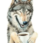 LumiPoster — The wolf and the coffee cup