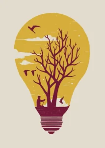LumiPoster — Lamp of life - a luminous tree