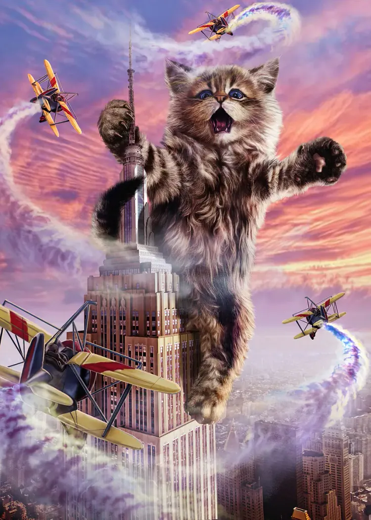 lumi-boards-art-2c8ef5100ca7fd4c-1.webp LumiPoster — Giant cat on top of a skyscraper - Image 1