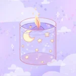 LumiPoster — Purple candle and stars