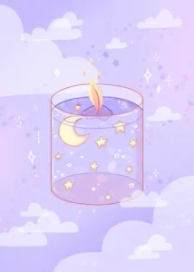 LumiPoster — Purple candle and stars