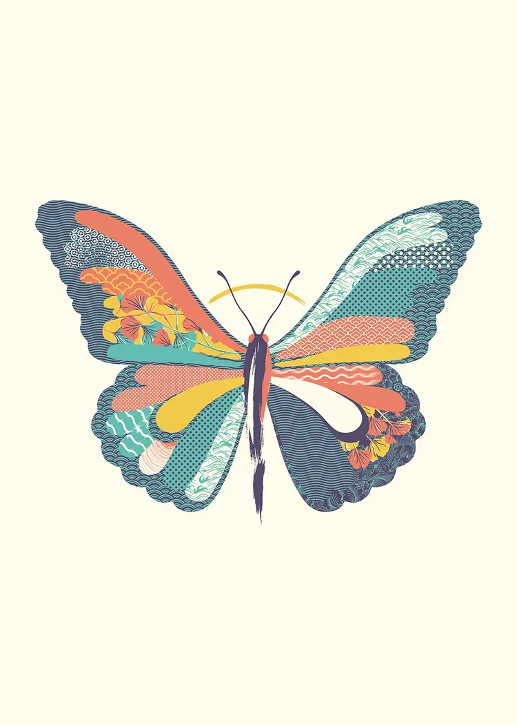 lumi-boards-art-30a18110a3a272c6 LumiPoster — فراشة بألوان الزهور - الصورة 1