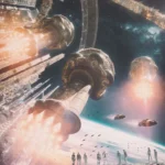 LumiPoster — Spaceship launch