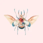 LumiPoster — Pastel flowering ladybug