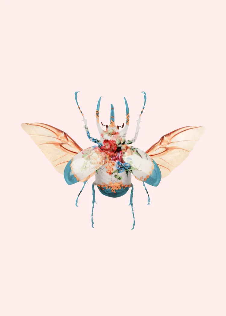 lumi-boards-art-33fd8d6de74cbea9 LumiPoster — خنفساء مزهرة بألوان الباستيل - الصورة 1