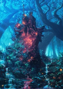 LumiPoster — The glowing forest guardian